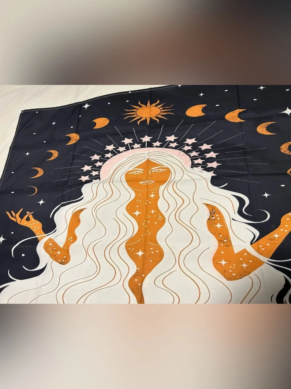 New tapestry home wall decor goddess moon phases star sun gift her queen hippy